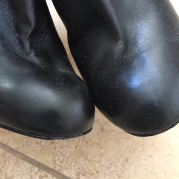 Ladies black high heals booties 7.5 - Picture 5 of 5